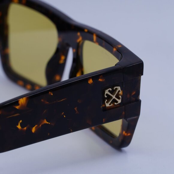Off-White CHESTER 6062 Sunglasses Havana Square Frame, Camel Lenses - Picture 8 of 9
